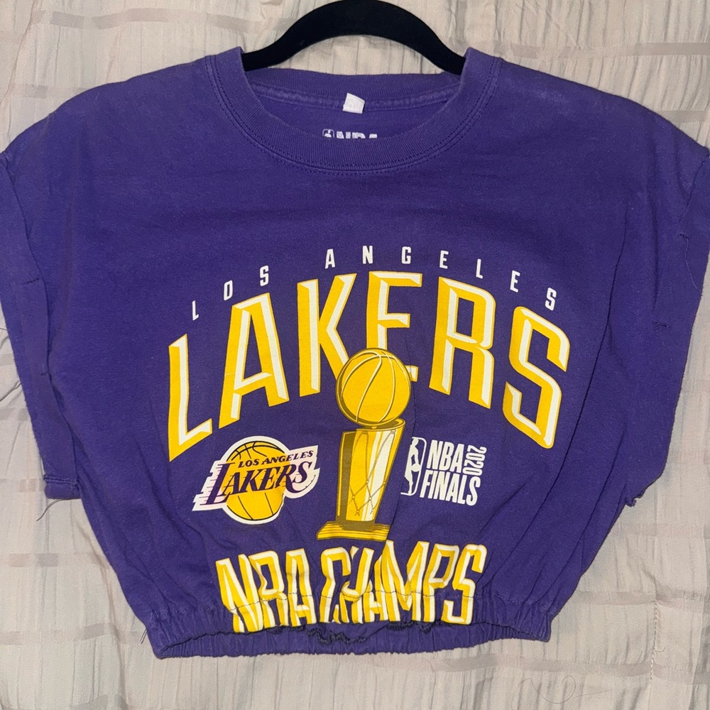NBA Purple and Yellow Lakers Crop Top